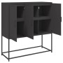 Aparador de acero negro 100,5x39x107 cm de , Aparadores - Ref: Foro24-846536, Precio: 103,89 €, Descuento: %