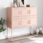 Aparador de acero laminado en frío rosa 100,5x39x107 cm de , Aparadores - Ref: Foro24-846597, Precio: 109,11 €, Descuento: %