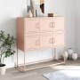 Aparador de acero laminado en frío rosa 100,5x39x107 cm de , Aparadores - Ref: Foro24-846597, Precio: 109,11 €, Descuento: %