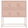 Aparador de acero laminado en frío rosa 100,5x39x107 cm de , Aparadores - Ref: Foro24-846597, Precio: 109,11 €, Descuento: %