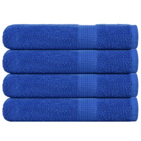 Toallas 4 uds 100% algodón azul 100x200 cm 600 gsm de , Toallas - Ref: Foro24-136723, Precio: 66,85 €, Descuento: %