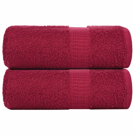 Toallas 2 uds 100% algodón burdeos 30x30 cm 360 gsm de , Toallas - Ref: Foro24-136728, Precio: 11,06 €, Descuento: %