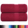 Toallas 2 uds 100% algodón burdeos 30x30 cm 360 gsm de , Toallas - Ref: Foro24-136728, Precio: 11,06 €, Descuento: %