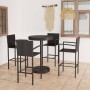Conjunto de bar para jardín 5 piezas ratán sintético negro de vidaXL, Conjuntos de jardín - Ref: Foro24-3064772, Precio: 341,...