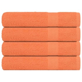 Toallas 4 uds 100% algodón naranja 100x200 cm 600 gsm de , Toallas - Ref: Foro24-136915, Precio: 58,35 €, Descuento: %