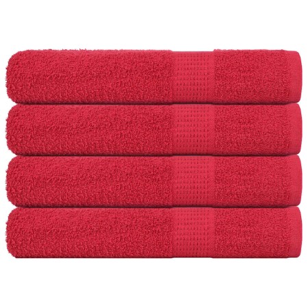 Toallas de sauna 4 uds 100% algodón rojo 80x200 cm 360 gsm de , Toallas - Ref: Foro24-136936, Precio: 47,88 €, Descuento: %