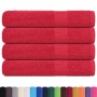 Toallas de sauna 4 uds 100% algodón rojo 80x200 cm 360 gsm de , Toallas - Ref: Foro24-136936, Precio: 47,88 €, Descuento: %