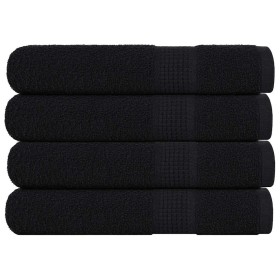 Toallas de sauna 4 uds 100% algodón negro 80x200 cm 360 gsm de , Toallas - Ref: Foro24-136960, Precio: 54,97 €, Descuento: %