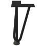 Patas de mesa tipo horquilla 4 uds acero macizo negro 20 cm de , Patas para mesas - Ref: Foro24-4012432, Precio: 39,19 €, Des...