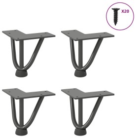 Patas de mesa tipo horquilla 4 uds acero macizo antracita 10 cm de , Patas para mesas - Ref: Foro24-4012430, Precio: 29,38 €,...