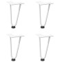 Patas de mesa tipo horquilla 4 uds acero macizo blanco 20 cm de , Patas para mesas - Ref: Foro24-4012413, Precio: 31,70 €, De...