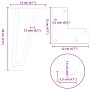 Patas de mesa tipo horquilla 4 uds acero macizo blanco 20 cm de , Patas para mesas - Ref: Foro24-4012413, Precio: 31,70 €, De...