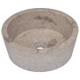 Lavabo gris mármol Ø40x15 cm de vidaXL, Lavabos - Ref: Foro24-149179, Precio: 136,09 €, Descuento: %