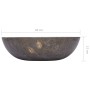 Lavabo gris mármol Ø40x12 cm de vidaXL, Lavabos - Ref: Foro24-149157, Precio: 131,03 €, Descuento: %