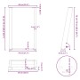 Patas para mesa comedor forma U 2uds acero negro 60x(72-73) cm de , Patas para mesas - Ref: Foro24-4012788, Precio: 75,63 €, ...