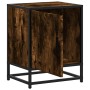 Mesita noche madera ingeniería roble ahumado 40x31x50cm metal de , Mesitas de noche - Ref: Foro24-848713, Precio: 36,92 €, De...