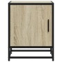 Mesita de noche madera ingeniería roble sonoma 40x31x50cm metal de , Mesitas de noche - Ref: Foro24-848711, Precio: 36,46 €, ...