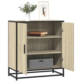 Aparador madera ingeniería y metal roble Sonoma 68x35x76 cm de , Aparadores - Ref: Foro24-848965, Precio: 77,16 €, Descuento: %