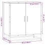 Aparador madera ingeniería y metal roble Sonoma 68x35x76 cm de , Aparadores - Ref: Foro24-848965, Precio: 77,16 €, Descuento: %