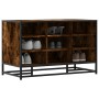 Banco zapatero madera de ingeniería roble ahumado 84x40x53,5 cm de , Bancos para recibidores y almacenamiento - Ref: Foro24-8...