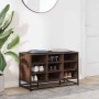 Banco zapatero madera de ingeniería marrón roble 84x40x53,5 cm de , Bancos para recibidores y almacenamiento - Ref: Foro24-84...