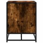 Banco zapatero madera de ingeniería roble ahumado 84x40x53,5 cm de , Bancos para recibidores y almacenamiento - Ref: Foro24-8...