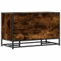 Banco zapatero madera de ingeniería roble ahumado 84x40x53,5 cm de , Bancos para recibidores y almacenamiento - Ref: Foro24-8...