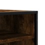 Banco zapatero madera de ingeniería roble ahumado 84x40x53,5 cm de , Bancos para recibidores y almacenamiento - Ref: Foro24-8...