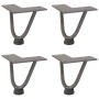 Patas mesa tipo horquilla 4uds acero macizo acero natural 10cm de , Patas para mesas - Ref: Foro24-4012411, Precio: 27,10 €, ...