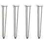 Patas mesa tipo horquilla 4 uds acero macizo acero natural 72cm de , Patas para mesas - Ref: Foro24-4012447, Precio: 67,06 €,...