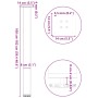 Patas para mesa de centro 4 uds acero acero natural 100-102 cm de , Patas para mesas - Ref: Foro24-4012479, Precio: 106,44 €,...