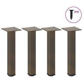 Patas para mesa de centro 4 uds acero acero natural 30-32 cm de , Patas para mesas - Ref: Foro24-4012451, Precio: 36,78 €, De...