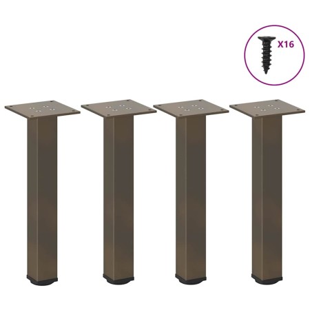 Patas para mesa de centro 4 uds acero acero natural 30-32 cm de , Patas para mesas - Ref: Foro24-4012451, Precio: 36,78 €, De...