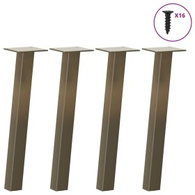 Patas para mesa de centro 4 uds acero acero natural 30 cm de , Patas para mesas - Ref: Foro24-4012487, Precio: 36,54 €, Descu...