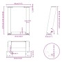 Patas de mesa de centro forma U 2uds acero negro 30x(30-31) cm de , Patas para mesas - Ref: Foro24-4012736, Precio: 55,82 €, ...