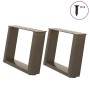 Patas de mesa centro forma U 2uds acero natural 40x(30-31) cm de , Patas para mesas - Ref: Foro24-4012743, Precio: 59,57 €, D...