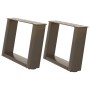 Patas de mesa centro forma U 2uds acero natural 40x(30-31) cm de , Patas para mesas - Ref: Foro24-4012743, Precio: 59,57 €, D...