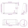 Patas de mesa centro forma U 2uds acero natural 40x(30-31) cm de , Patas para mesas - Ref: Foro24-4012743, Precio: 59,57 €, D...
