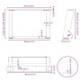 Patas de mesa de centro forma U 2uds acero blanco 40x(30-31) cm de , Patas para mesas - Ref: Foro24-4012741, Precio: 59,54 €,...