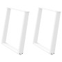 Patas para mesa de comedor en forma de U 2 uds acero blanco de , Patas para mesas - Ref: Foro24-4012797, Precio: 99,26 €, Des...