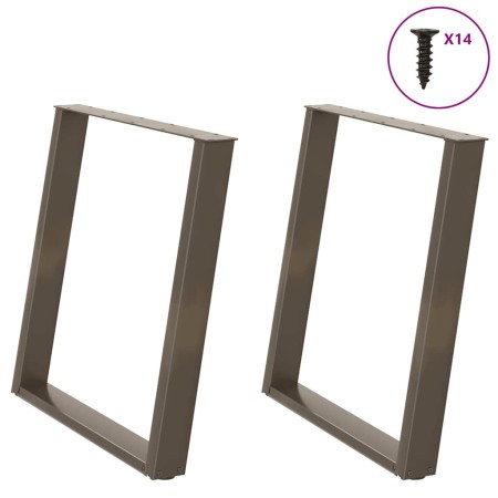Patas para mesa comedor forma U 2uds acero natural 70x(72-73)cm de , Patas para mesas - Ref: Foro24-4012795, Precio: 89,83 €,...