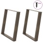 Patas para mesa comedor forma U 2uds acero natural 70x(72-73)cm de , Patas para mesas - Ref: Foro24-4012795, Precio: 89,83 €,...