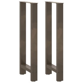 Patas para mesa de centro de acero natural 2 uds 40x(100-101)cm de , Patas para mesas - Ref: Foro24-4013339, Precio: 103,93 €...