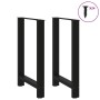 Patas de mesa de centro acero negro 2 uds 60x(90-91) cm de , Patas para mesas - Ref: Foro24-4013332, Precio: 106,79 €, Descue...