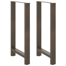 Patas para mesa de centro de acero natural 2 uds 60x(100-101)cm de , Patas para mesas - Ref: Foro24-4013347, Precio: 100,24 €...