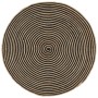 Alfombra de yute tejida a mano diseño espiral negro 120 cm de , Alfombras - Ref: Foro24-133720, Precio: 51,90 €, Descuento: %