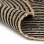 Alfombra de yute tejida a mano diseño espiral negro 120 cm de , Alfombras - Ref: Foro24-133720, Precio: 51,90 €, Descuento: %