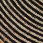 Alfombra de yute tejida a mano diseño espiral negro 120 cm de , Alfombras - Ref: Foro24-133720, Precio: 51,90 €, Descuento: %