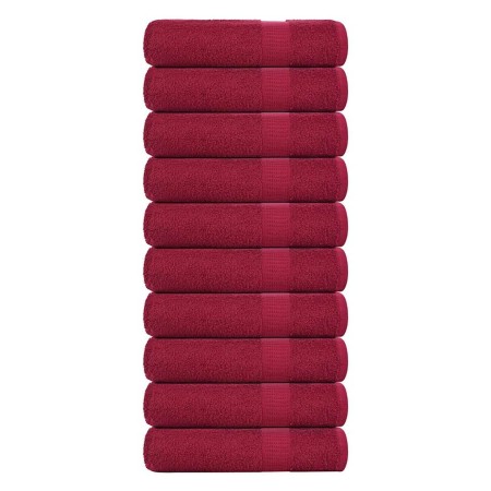 Toallas de Baño 10 uds burdeos 100x150 cm 360 gsm 100% algodón de , Toallas - Ref: Foro24-136742, Precio: 102,35 €, Descuento: %