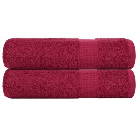 Toallas de Baño 2 uds burdeos 100x150 cm 360 gsm 100% algodón de , Toallas - Ref: Foro24-136740, Precio: 27,99 €, Descuento: %